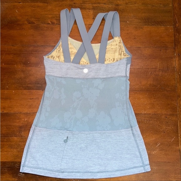 EUC Lululemon Chaturanga Tank in Heathered Fossil / Fossil - Picture 8 of 14